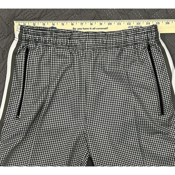 Urban Outfitters Plaid Houndstooth Black White Jogger Pants Mens Medium NWOT - Picture 12 of 16